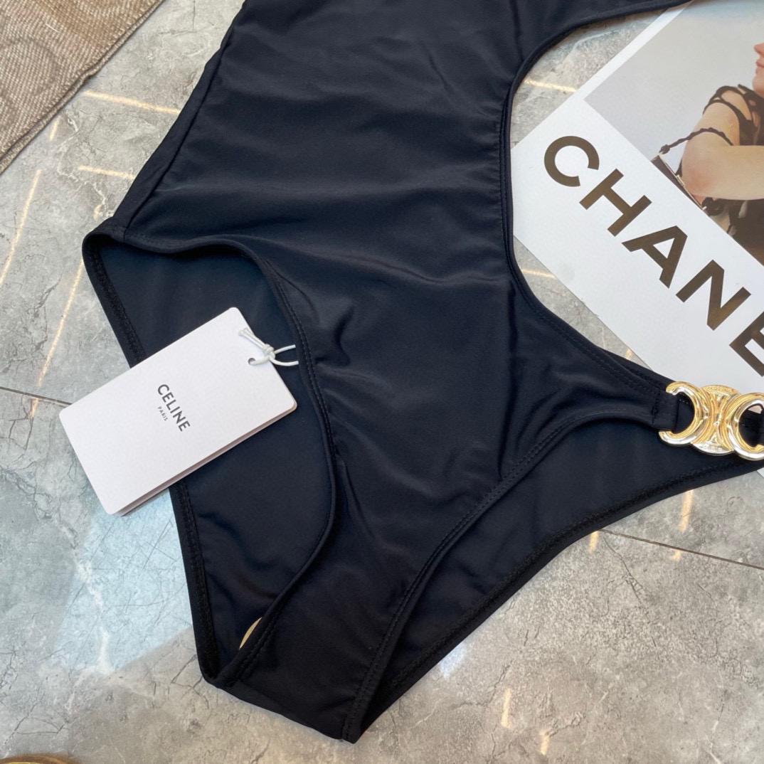 Celine Black 1 Piece Swimsuit - Dive Into Lux