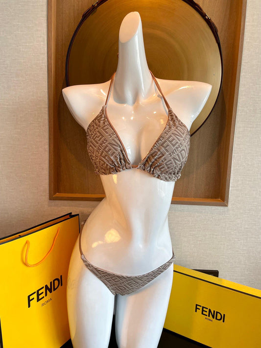 Skims Fendi Cream 2 Piece Swimsuit - Dive Into Lux 